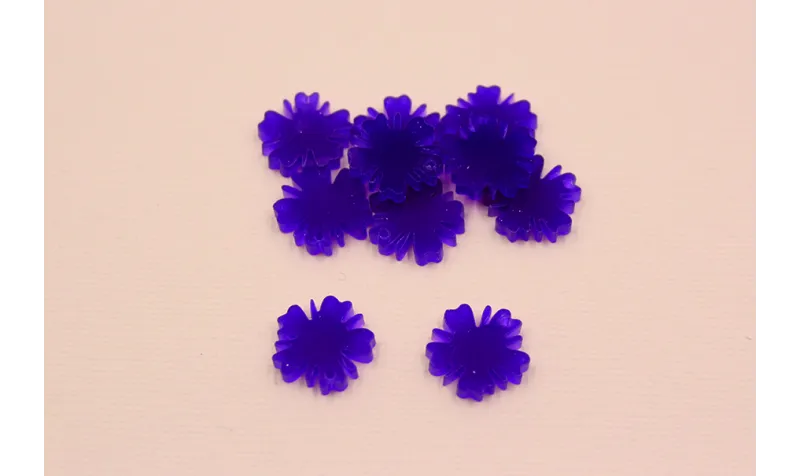 Flor Metacrilato 13mm diámetro Morado /Cuentas de  Plástico / Resina 