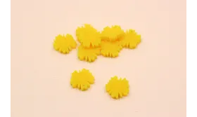 Flor Metacrilato 13mm diámetro Amarillo /Cuentas de  Plástico / Resina 