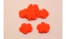 Flor Metacrilato 23mm diámetro Naranja /Cuentas de  Plástico / Resina 