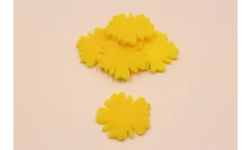 Flor Metacrilato 36mm diámetro Amarillo /Cuentas de  Plástico / Resina 