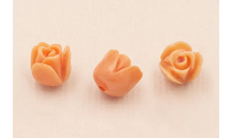 Flor Resina de Coral 6*6mm Rosa Coral /Cuentas de  Plástico / Resina 