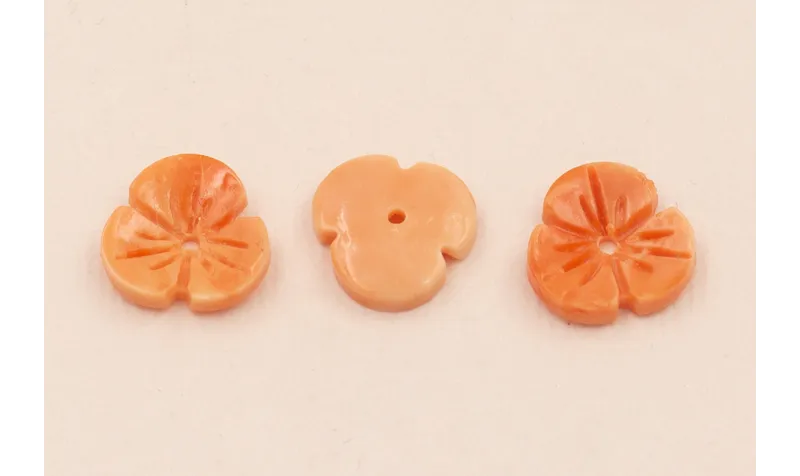 Flor Resina Coral 12mm Diametro Rosa Coral