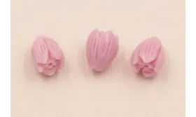 Flor Resina de Coral 12*6mm Color Lila /Cuentas de  Plástico / Resina 