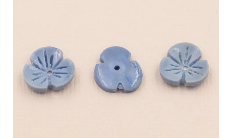 Flor Resina Coral 12mm Diametro Azul /Cuentas de  Plástico / Resina 