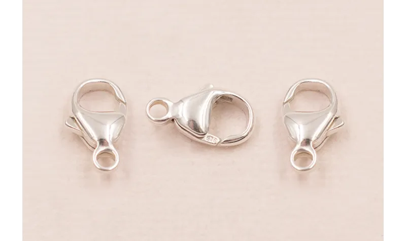 MOSQUETON REDONDO 13MM PLATA LEY 925 / Cierres de Plata 925