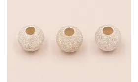 BOLA BRILLANTE 7MM PLATA LEY 925 / Cuentas Metálicas de Plata 925