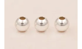 Bola lisa 4mm PLATA / Cuentas Metálicas de Plata 925