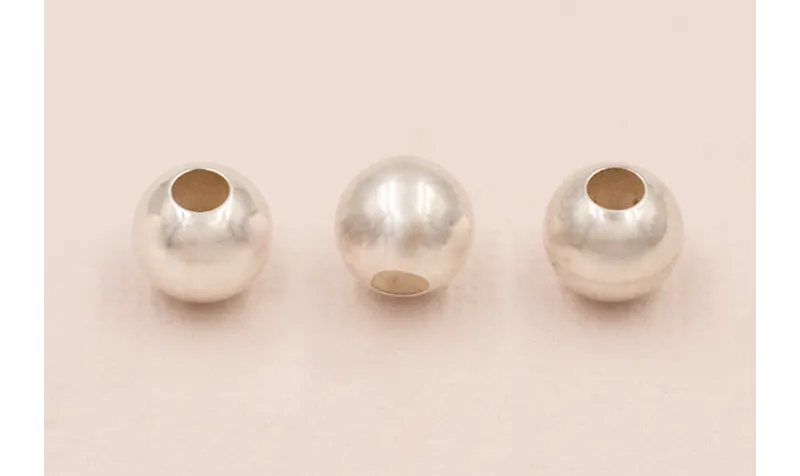 Bola lisa 8mm PLATA / Cuentas Metálicas de Plata 925