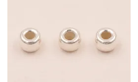 Pieza Donnut 6mm PLATA / Cuentas Metálicas de Plata 925