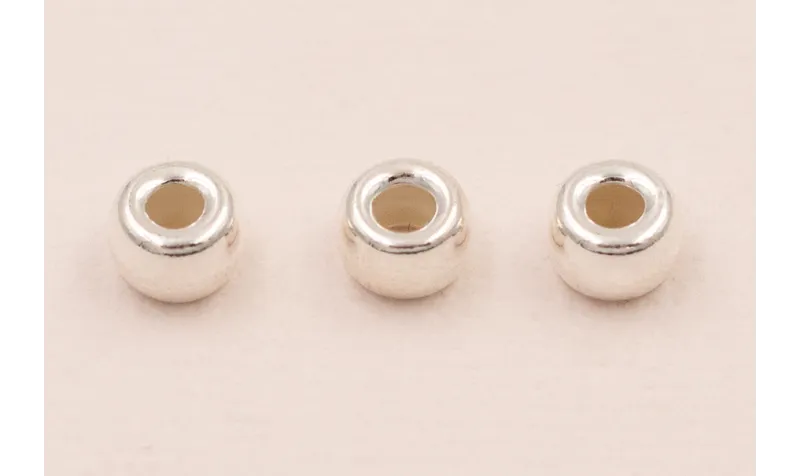 Pieza Donnut 6mm PLATA / Cuentas Metálicas de Plata 925