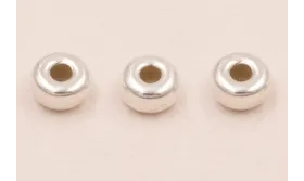 Pieza Donnut 4mm PLATA / Cuentas Metálicas de Plata 925