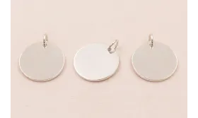 Chapita PLATA 925  de15mm / Cuentas Metálicas de Plata 925