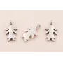 Colgante Niña hueco 19*9*3mm / Cuentas Metálicas de Plata 925