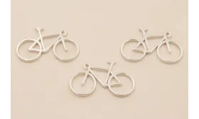 Colgante Bicicleta Plata 925 22*15mm / Cuentas Metálicas de Plata 925