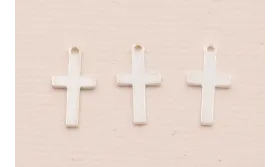 Colgante Cruz plara 925 10/5mm / Cuentas Metálicas de Plata 925