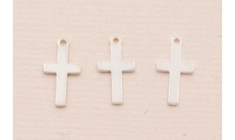 Colgante Cruz plara 925 10/5mm / Cuentas Metálicas de Plata 925