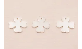 Colgante Trebol Plata 925 10*10mm / Cuentas Metálicas de Plata 925