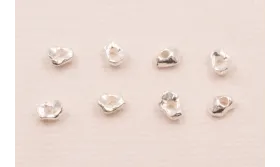 Chip Irregular Plata 925 3mm / Cuentas Metálicas de Plata 925