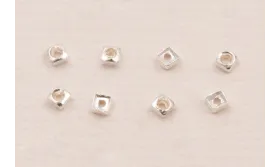 Entrepieza cuadrada Plata 925 1*1mm / Cuentas Metálicas de Plata 925