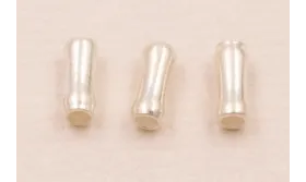 Tubo redondeado Plata 925 5*1,8mm Interior 1mm / Cuentas Metálicas de Plata 925