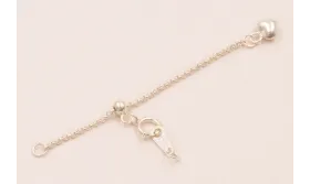 Cierre completo P.925 con cadena y corazon / Cierres de Plata 925