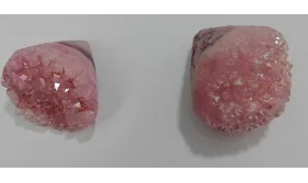 Cristal de roca en cono Rosa 30*20-25mm / Semipreciosas de 