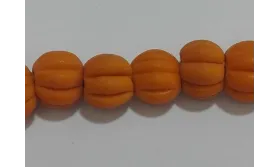 Bola rayada Cristal Antiguo 8*10mm Naranja / Semipreciosas de 