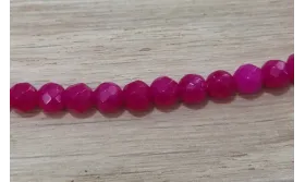 Facetada JADE 4mm Fuxia / Semipreciosas de 