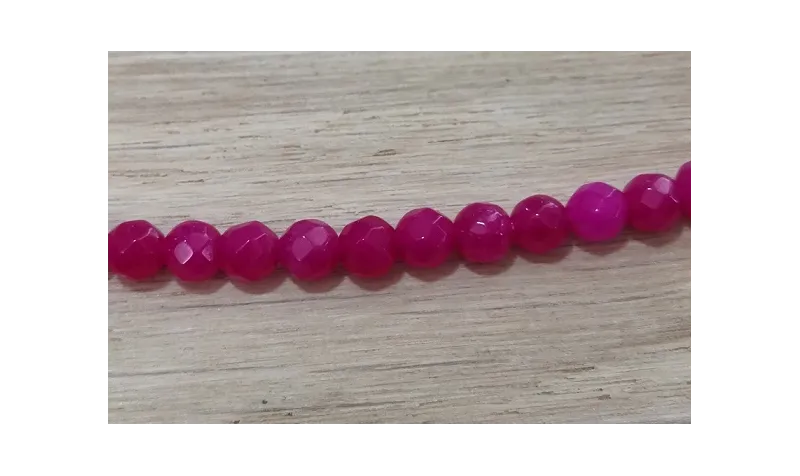 Facetada JADE 4mm Fuxia Facetada JADE 4mm Fuxia