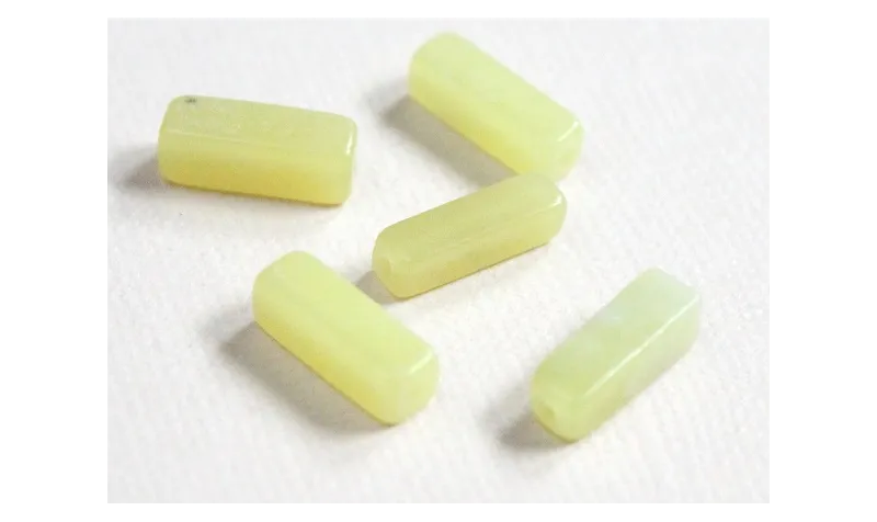 Listón Jade 13*4 verde Lima / Semipreciosas de 