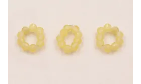 aro de 9 Piedras Cuarzo amarillo de 2mm / Semipreciosas de 