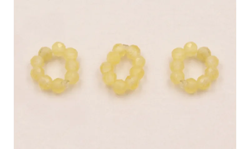 aro de 9 Piedras Cuarzo amarillo de 2mm