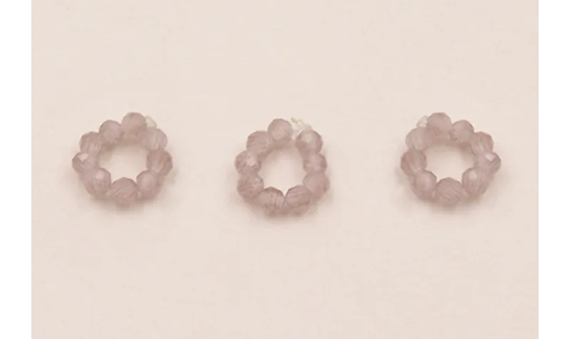 aro de 9  Piedras Cuarzo morado de 2mm / Semipreciosas de 