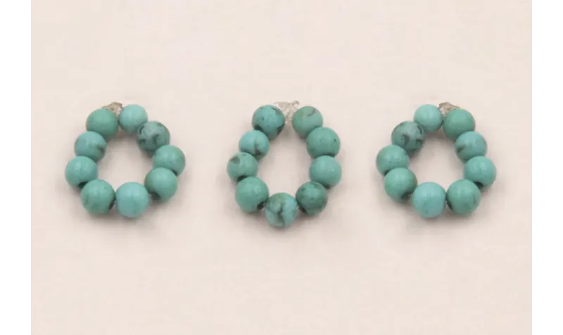 aro de 9 Piedras Turquesas de 2mm aro de 9 Piedras Turquesas de 2mm