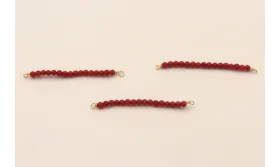 Bastón de 40mm con piedra Coral de 2mm / Semipreciosas de 