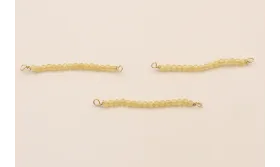 Bastón de 40mm con piedra Cuarzo amarillo de 2mm / Semipreciosas de 