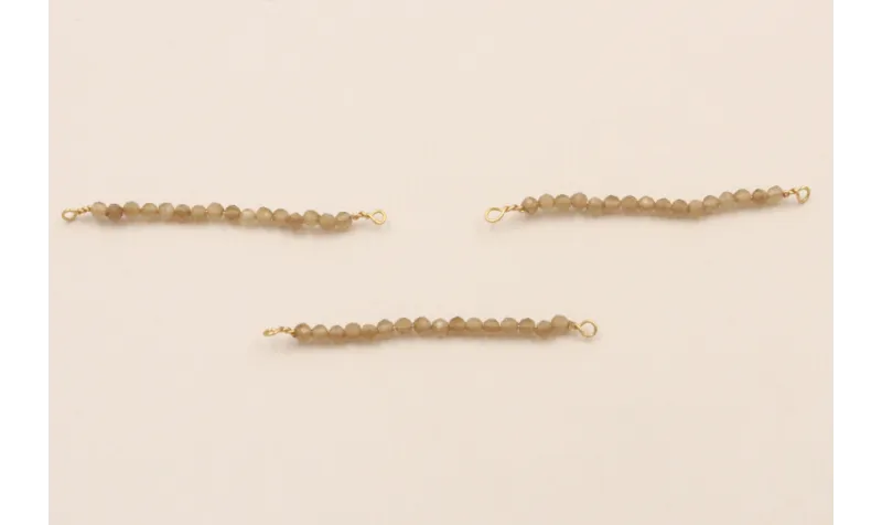 Bastón de 40mm con piedra Cuarzo Topazio de 2mm / Semipreciosas de 