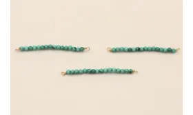 Bastón de 40mm con piedra Turquesas de 2mm / Semipreciosas de 