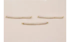 Bastón de 40mm con piedra Coral Blanco de 2mm.  CSP536-1