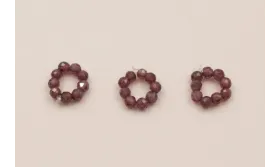 aro de 9 Piedras Cuarzo Granate / Semipreciosas de 