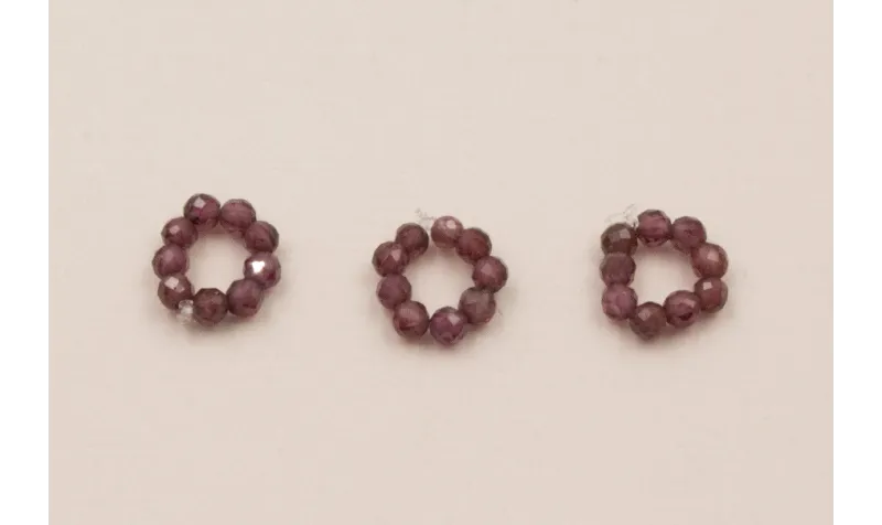 aro de 9 Piedras Cuarzo Granate