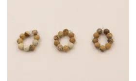 aro de 9 Piedras Cuarzo Tonos Marrones / Semipreciosas de 