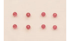 Cubo Facetado de 2,5mm Cuarzo Frambuesa / Semipreciosas de 