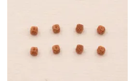 Cubo Facetado de 2,5mm Cuarzo Marrón efecto brillo / Semipreciosas de 