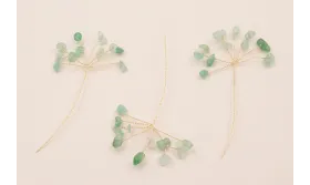 Ramillete 10 piedras Chip Jade 35*20mm / Semipreciosas de 