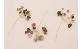 Ramillete 10 piedras Chip Turmaline 35*20mm / Semipreciosas de 