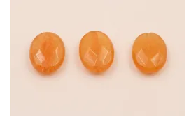 Ovalo cuarzo facetado 18*14mm color tierra / Semipreciosas de 