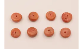 Disco Tallo Coral 9*3-5mm Rojo / Semipreciosas de 