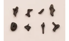 Ristra de 40cms de Chips Negro  de 10-12mm / Semipreciosas de 