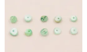 Ristra de 40cms Discos Coral 4mm Color Turquesa / Semipreciosas de 